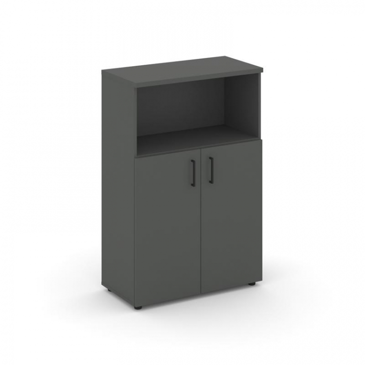 Style Project Шкаф средний широкий SN.STS-201 Антрацит/Черный Ручки 796*400*1203