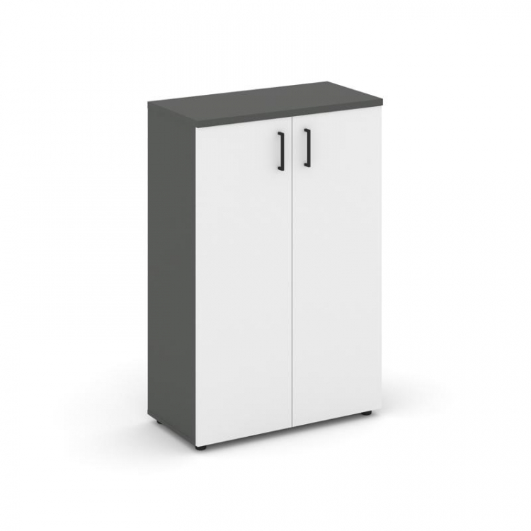 Style Project Шкаф средний широкий SN.STS-204 Антрацит/Антрацит/Белый/Черный Ручки 796*400*1203