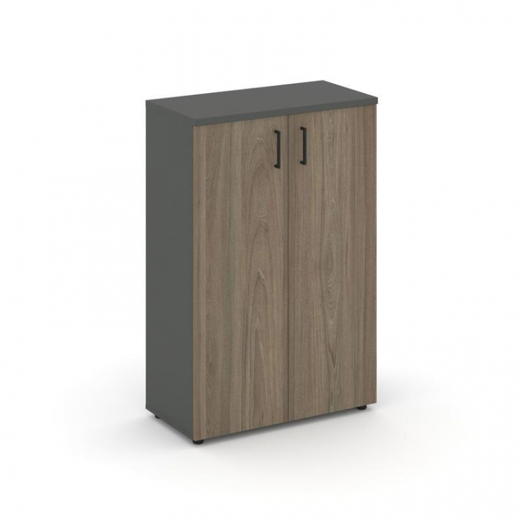 Style Project Шкаф средний широкий SN.STS.E-204 Антрацит/Вяз Благородный/Черный Ручки 796*400*1203