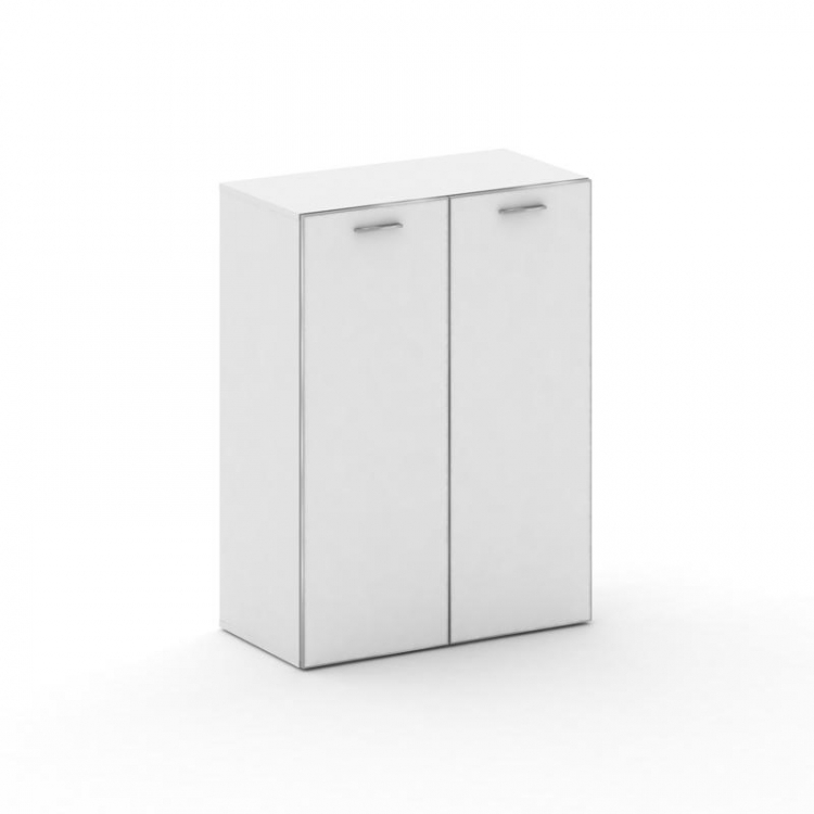 Fresco Шкаф широкий средний FR.ST-204 white Белый Бриллиант UM/Лакобель Белый/Хром 896*460*1202