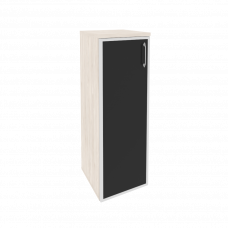 Onix Шкаф средний узкий левый O.SU-2.4 R (L) black Денвер Светлый/Стекло Black 400*420*1207