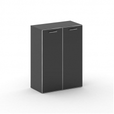 Cross Шкаф широкий средний CR.ST-204 black Базальт UM/Лакобель Черный 896*460*1202