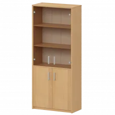 Шкаф комбинированный с тонированным стеклом А-310/А-стл310тон Ольха 770x365x2000 Арго