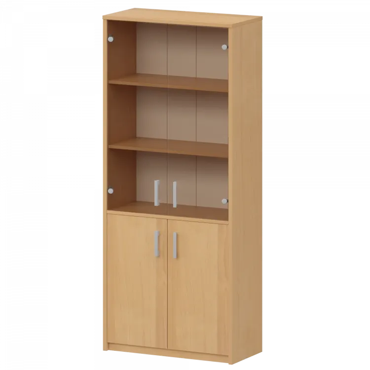 Шкаф комбинированный с тонированным стеклом А-310/А-стл310тон Ольха 770x365x2000 Арго