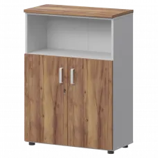 Шкаф СМШ-38Д2 Тип2 Белый/Таксония 792x380x1215 Смарт