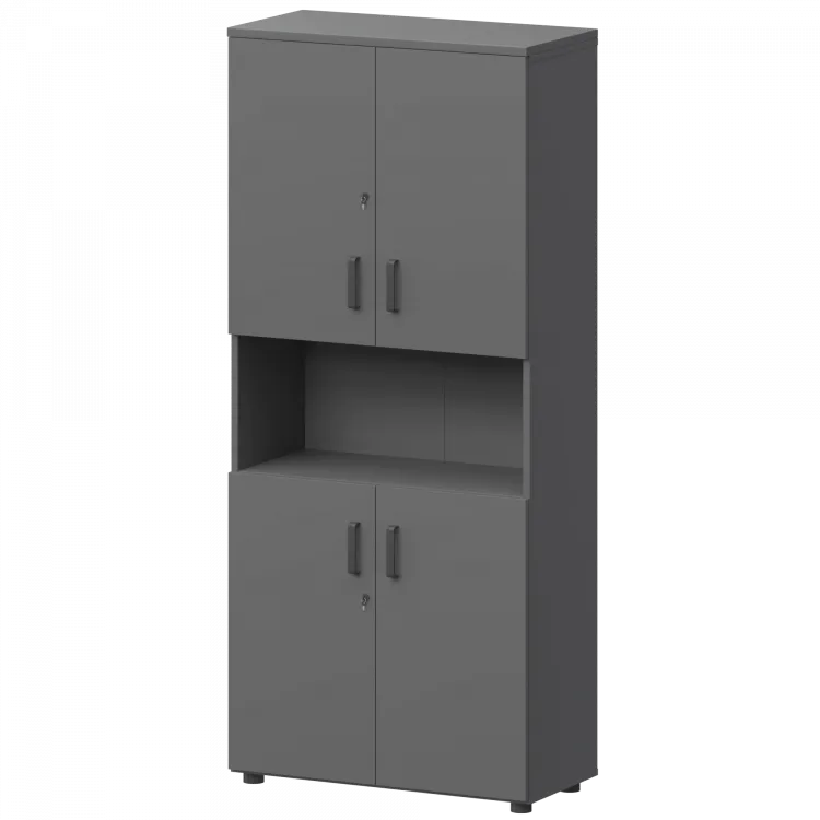 Шкаф СМШ-58Д4 Графит 792x380x1990 Смарт