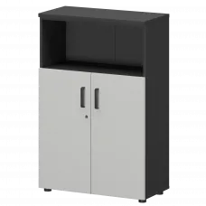 Шкаф СМШ-38Д2 Тип1 Графит/Белый 792x380x1215 Смарт