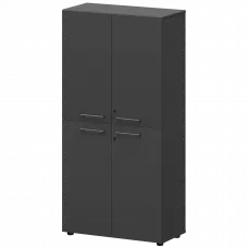 Шкаф высокий закрытый СМШ48.2.28F Графит 792x380x1595 Кортез