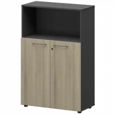 Шкаф средний с нишей СМШ38.28F Кронберг/Графит 792x380x1190 Кортез