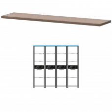 Топ КТ-72.38 Темный шимо 1866x441x38 Акцент