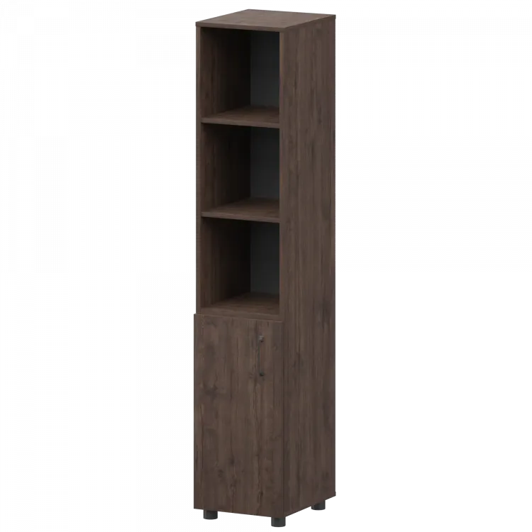 Стеллаж комбинированный узкий К-932,К-936,КФ-936 Дуб апрель 360x420x2000 Приоритет