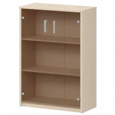 Стеллаж средний с тонированным стеклом А-304/А-стл304тон Бук 770x365x1220 Арго