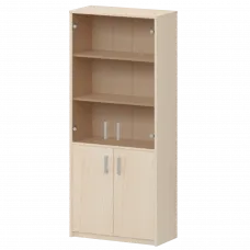 Шкаф комбинированный с тонированным стеклом А-310/А-стл310тон Бук 770x365x2000 Арго