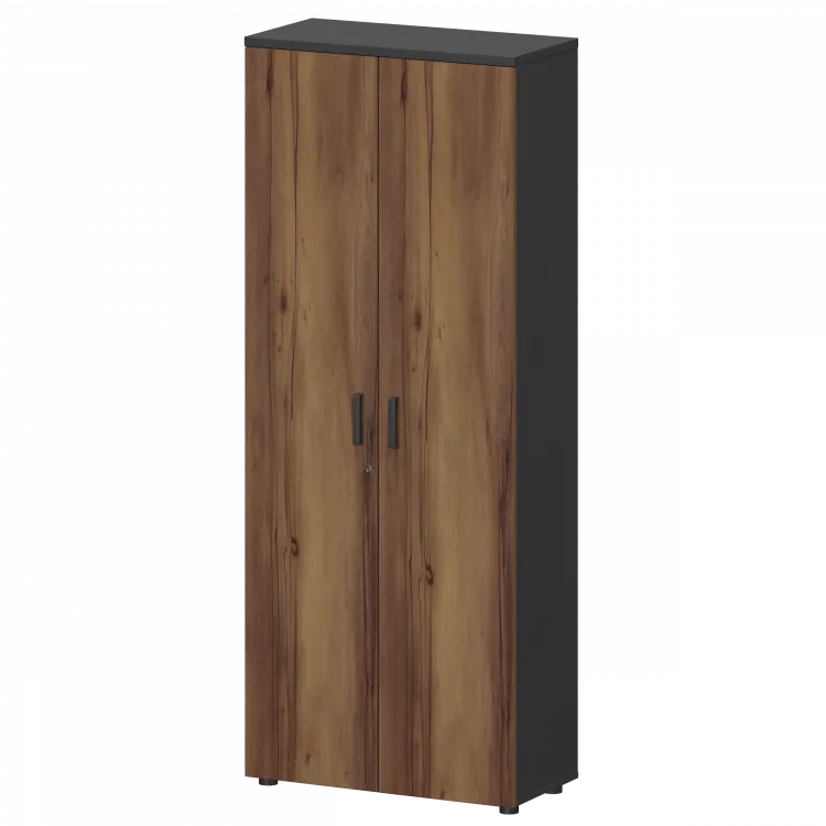 Шкаф для одежды СМШ-58ШД Тип1 Графит/Таксония 792x380x1990 Смарт