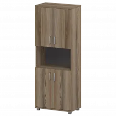 Стеллаж высокий полузакрытый "НТ-580;НТ-600.2;НТ-600.2" Дуб сафари 800x445x2050 Аргентум