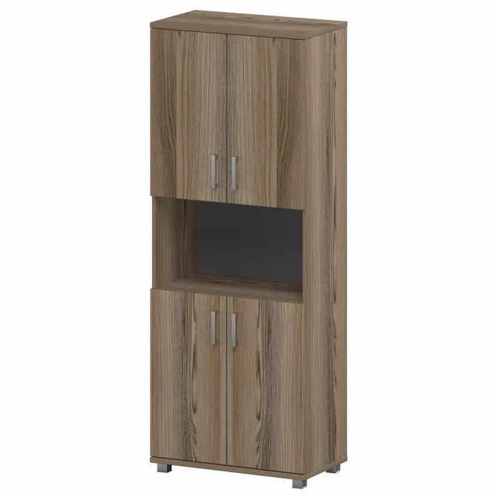 Стеллаж высокий полузакрытый "НТ-580;НТ-600.2;НТ-600.2" Дуб сафари 800x445x2050 Аргентум