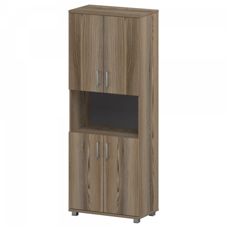 Стеллаж высокий полузакрытый "НТ-580;НТ-600.2;НТ-600.2" Дуб сафари 800x445x2050 Аргентум