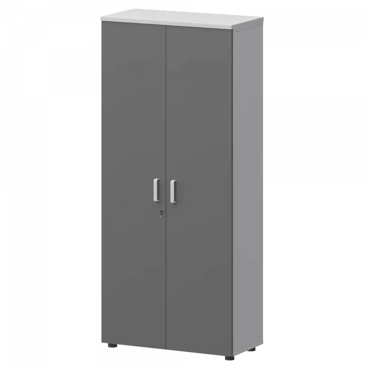 Шкаф СМШ-58Д Тип1 Белый/Графит 792x380x1990 Смарт