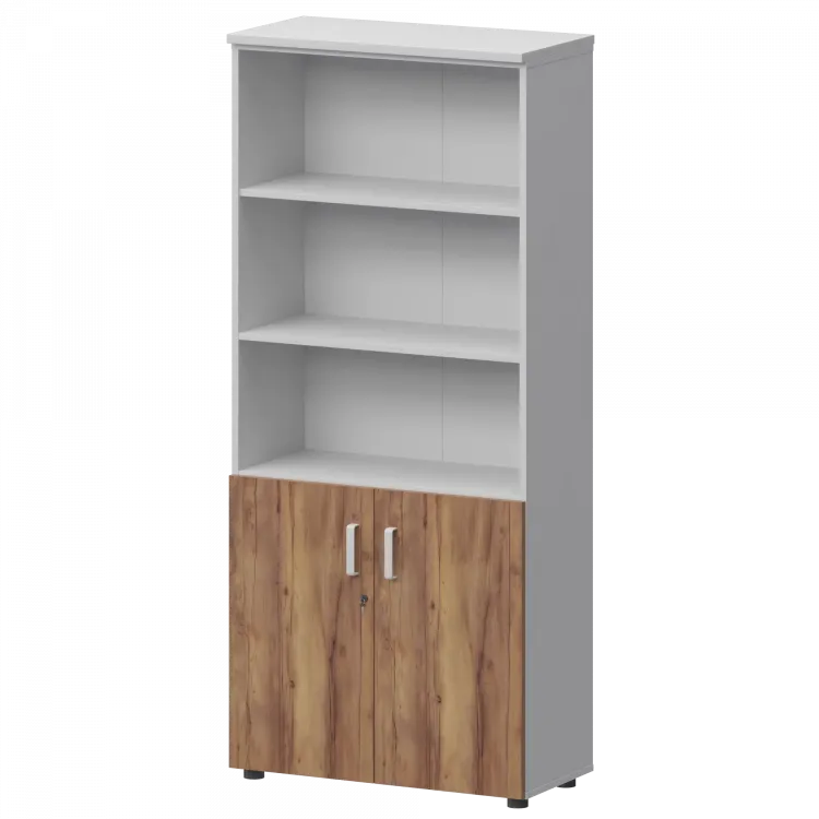 Шкаф СМШ-58Д2 Тип1 Белый/Таксония 792x380x1990 Смарт