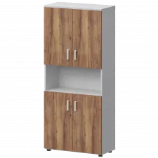 Шкаф СМШ-58Д4 Тип1 Белый/Таксония 792x380x1990 Смарт