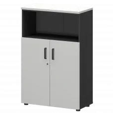 Шкаф СМШ-38Д2 Тип2 Графит/Белый 792x380x1215 Смарт