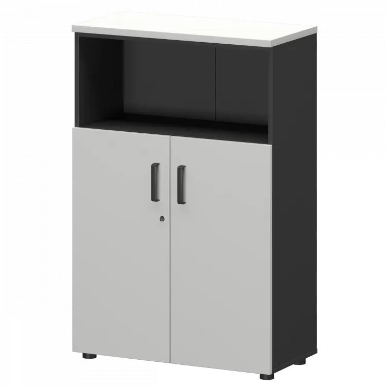 Шкаф СМШ-38Д2 Тип2 Графит/Белый 792x380x1215 Смарт