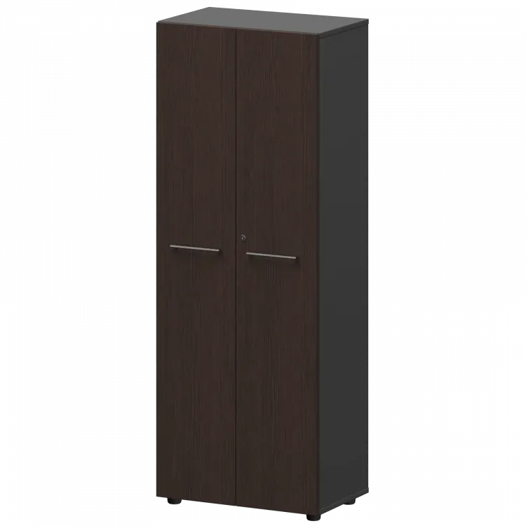 Шкаф для одежды KZS-46 Дуб венге/Графит 598x380x1595 Кортез