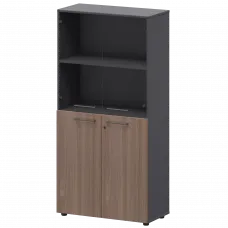 Шкаф высокий комб. СМШ48.28F.28S Темный шимо/Графит 792x380x1595 Кортез