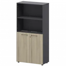 Шкаф высокий комб. СМШ48.28F.28S Кронберг/Графит 792x380x1595 Кортез