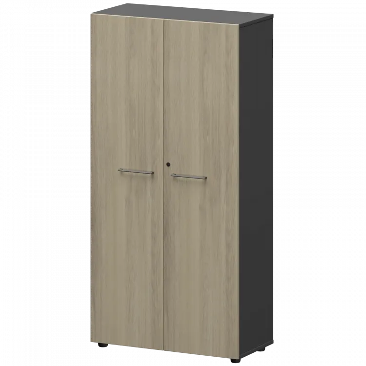 Шкаф высокий закрытый СМШ48F Кронберг/Графит 792x380x1595 Кортез