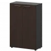 Шкаф средний закрытый СМШ38F Дуб венге/Графит 792x380x1190 Кортез