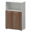 Шкаф средний с нишей СМШ38.28F(Б) Темный шимо/Белый 792x362x1190 Кортез