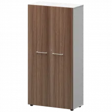 Шкаф высокий закрытый СМШ48F(Б) Темный шимо/Белый 792x362x1595 Кортез
