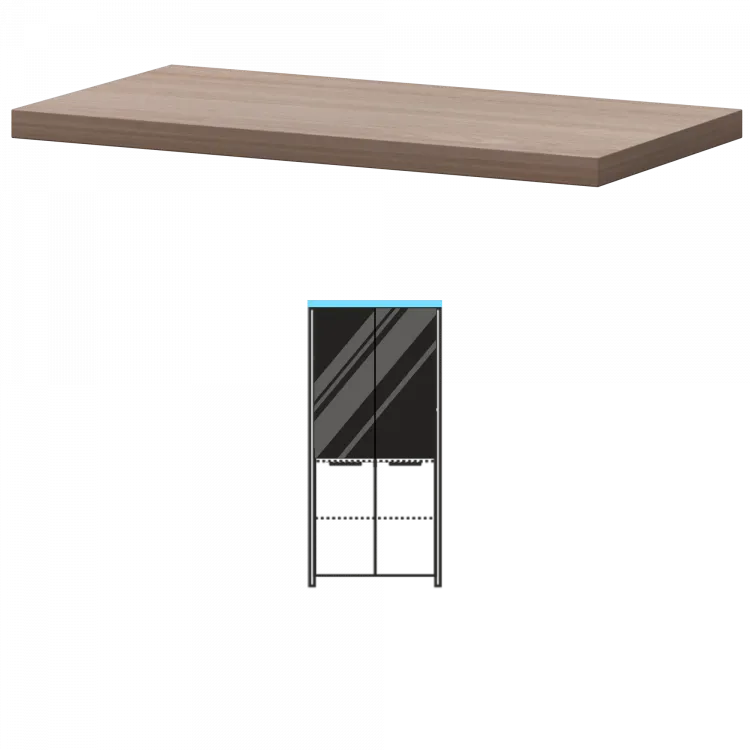 Топ КТ-73.38 Темный шимо 858x441x38 Акцент