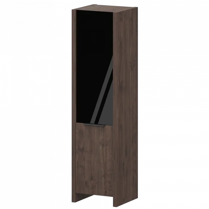 Стеллаж узкий комбинированный левый КТ-41.38/КТ-50.18/КТ-53С Дуб апрель 466x438x1968 Акцент