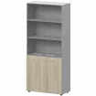 Шкаф высокий закрытый с стеклом СМШ58.28F.38S(Б) Кронберг/Белый 792x380x1990 Кортез Шкаф высокий закрытый с стеклом СМШ58.28F.38S(Б) Кронберг/Белый 792x380x1990 Кортез