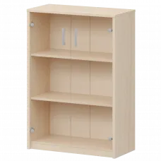 Стеллаж средний с прозрачным стеклом А-304/А-стл304пр Бук 770x365x1220 Арго