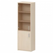 Шкаф комбинированный узкий с тонированным стеклом А-321/А-стл321тон Бук 560x365x2000 Арго