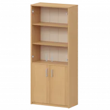 Шкаф комбинированный с прозрачным стеклом А-310/А-стл310пр Ольха 770x365x2000 Арго