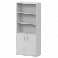 Шкаф комбинированный с прозрачным стеклом А-310/А-стл310пр Белый 770x365x2000 Арго
