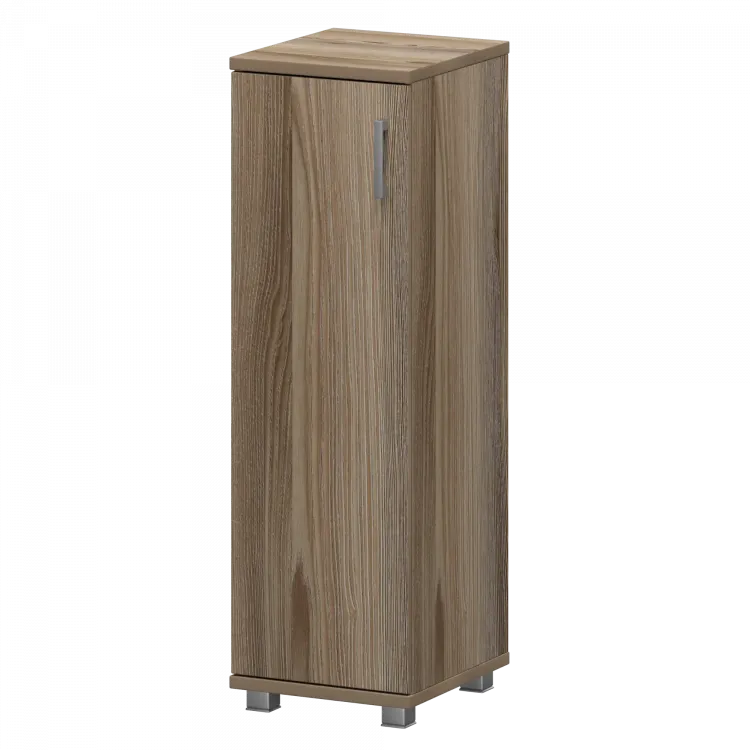 Стеллаж низкий узкий закрытый "НТ-440;НТ-601" Дуб сафари 400x445x1280 Аргентум