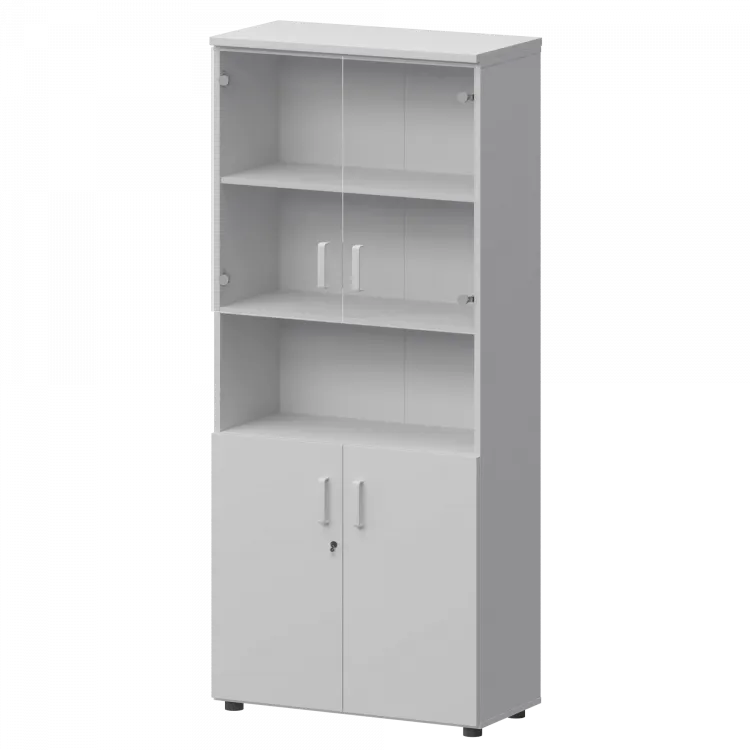 Шкаф СМШ-58Д2С2 Белый 792x380x1990 Смарт