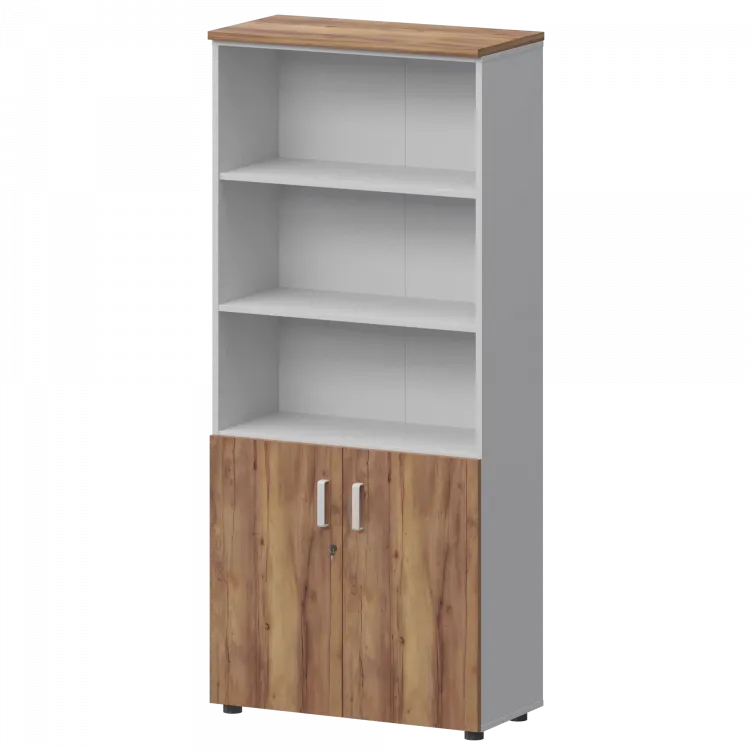 Шкаф СМШ-58Д2 Тип2 Белый/Таксония 792x380x1990 Смарт