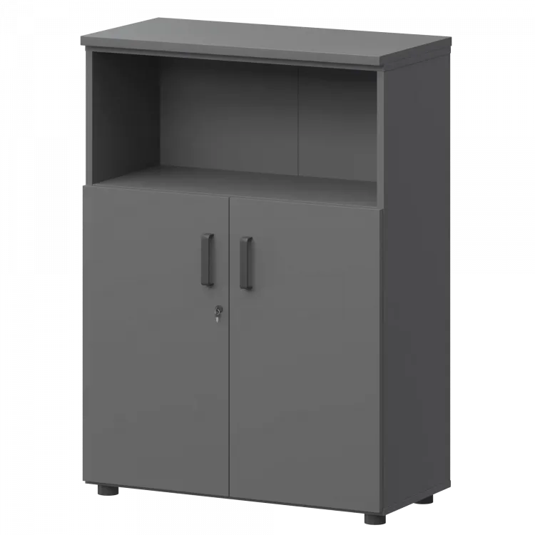 Шкаф СМШ-38Д2 Графит 792x380x1215 Смарт