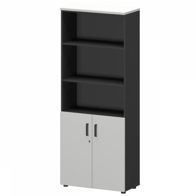 Шкаф СМШ-58Д2 Тип2 Графит/Белый 792x380x1990 Смарт