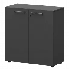 Шкаф низкий закрытый СМШ28F(Ч) Графит 792x380x811 Кортез