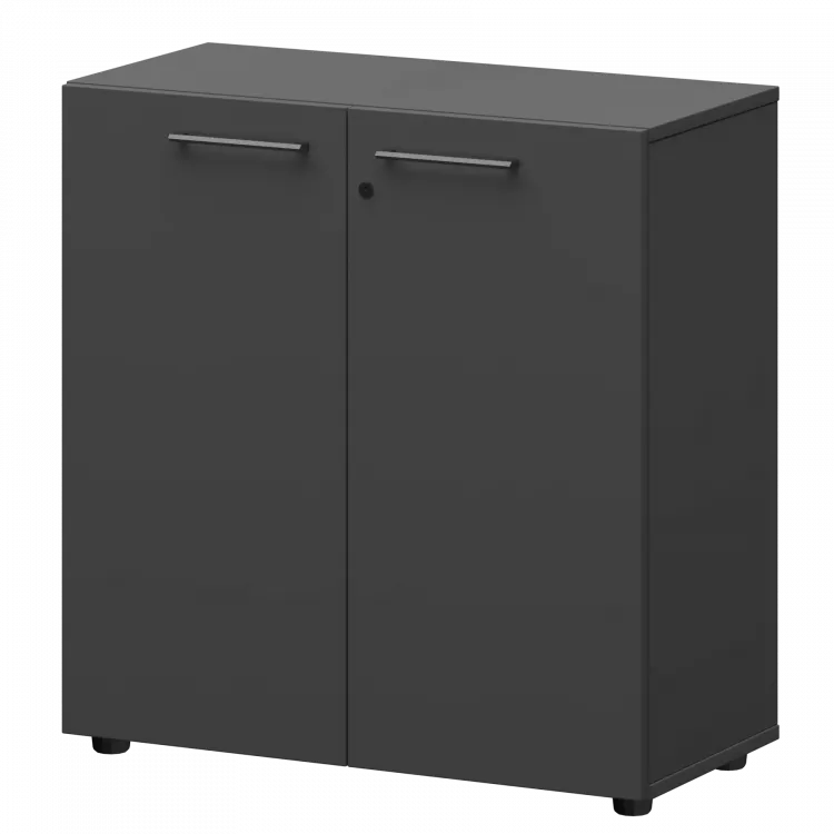 Шкаф низкий закрытый СМШ28F(Ч) Графит 792x380x811 Кортез