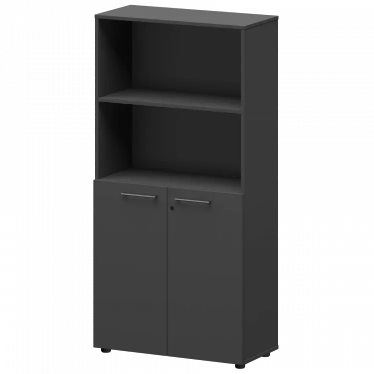 Шкаф высокий полузакрытый СМШ48.28F Графит 792x380x1595 Кортез