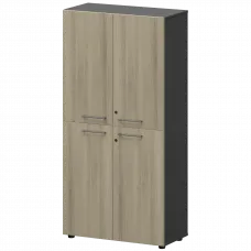 Шкаф высокий закрытый СМШ48.2.28F Кронберг/Графит 792x380x1595 Кортез