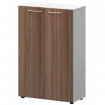 Шкаф средний закрытый СМШ38F(Б) Темный шимо/Белый 792x362x1190 Кортез